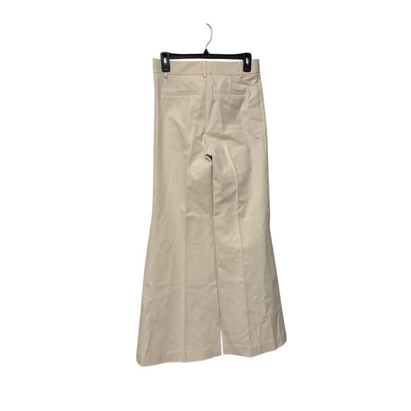 Frame Bone White Cream High Rise Le Crop Palazzo Wide Leg Pants Size 2 - Picture 3 of 6